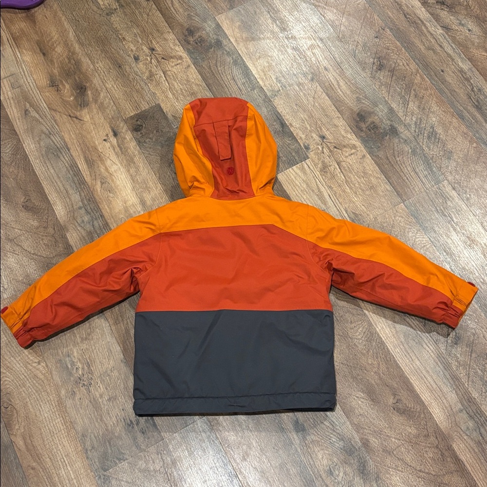 REI Orange and Dark Gray Hooded Jacket - Picture 2 of 4